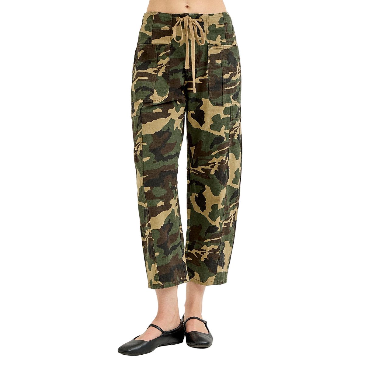 Women's Risen Camo Mid Rise Barrell Slung Pants PG21258