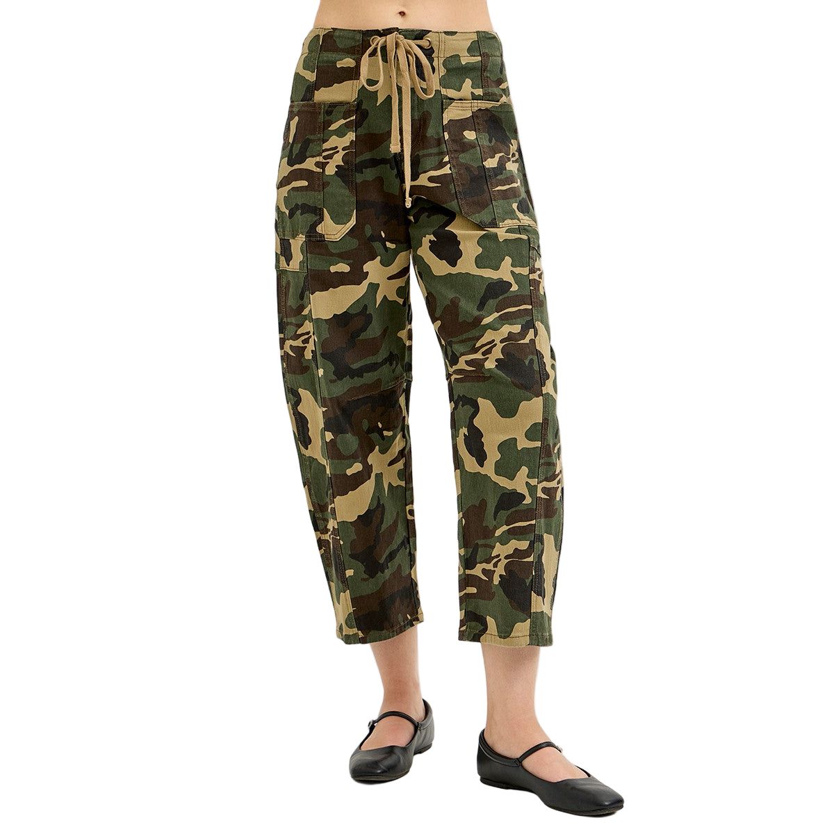 Women's Risen Camo Mid Rise Barrell Slung Pants PG21258