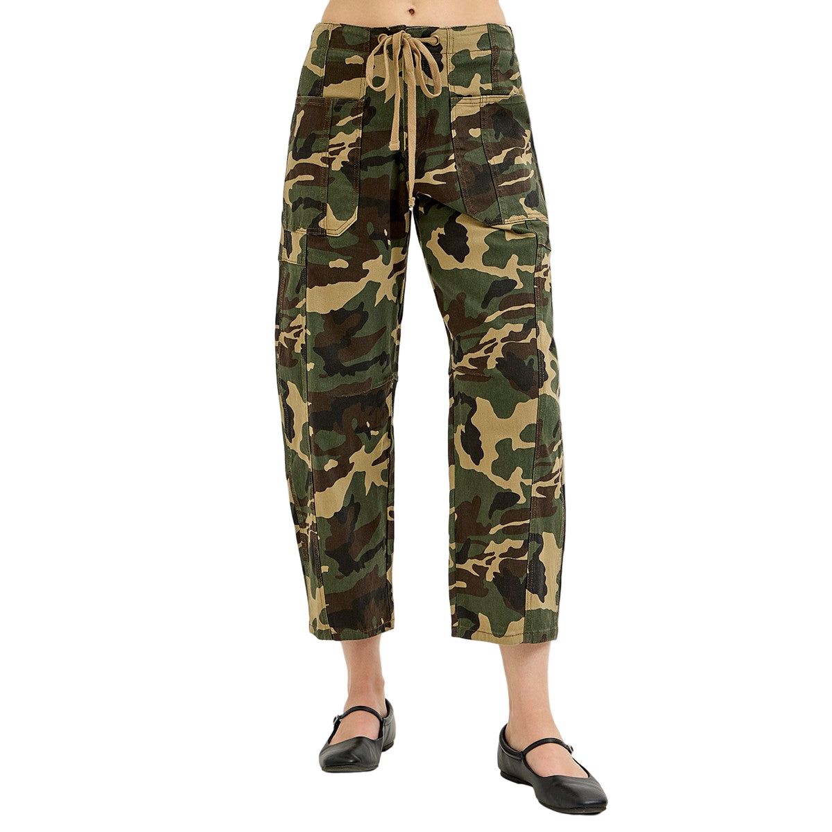 Women's Risen Camo Mid Rise Barrell Slung Pants PG21258