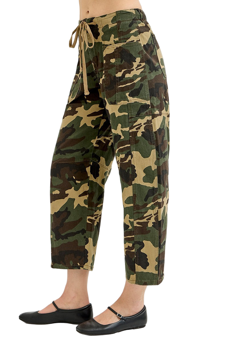 Women's Risen Camo Mid Rise Barrell Slung Pants PG21258