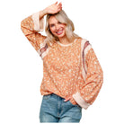 Women's Long Sleeve Color block Sweater HT7184 - Crazy House Western Wear