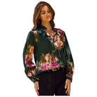 Women's Floral Printed Long-sleeve Blouse IT18399 - Crazy House Western Wear