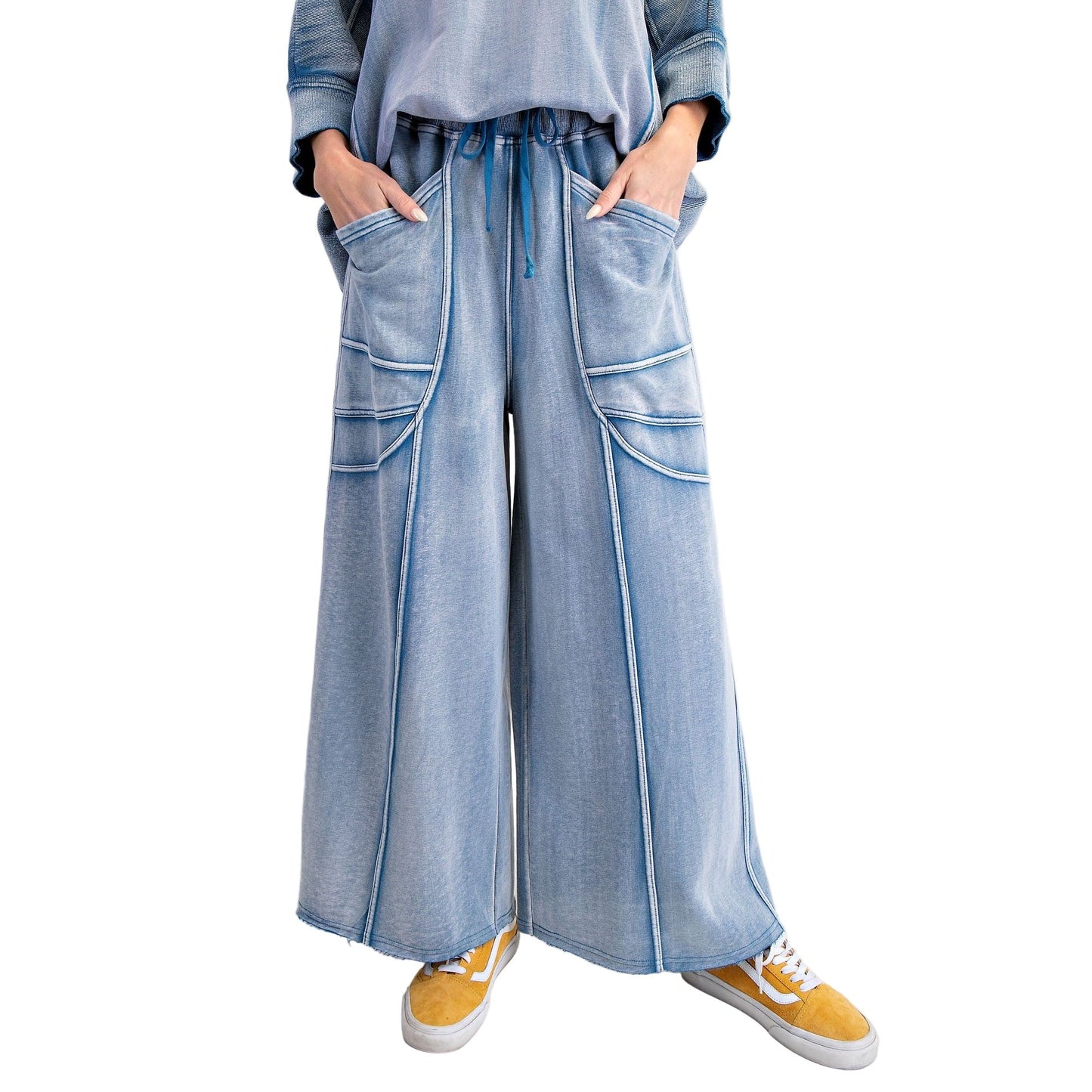 Women's Monkey Washed Terry Pants EB57026