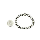 Women's Isac Handmade 10mm Oval Navajo Bead Stretch Bracelet
