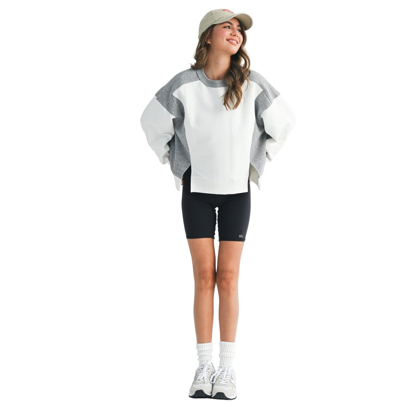 Women's Colorblock Terry Pullover Sweatshirt 9106GK