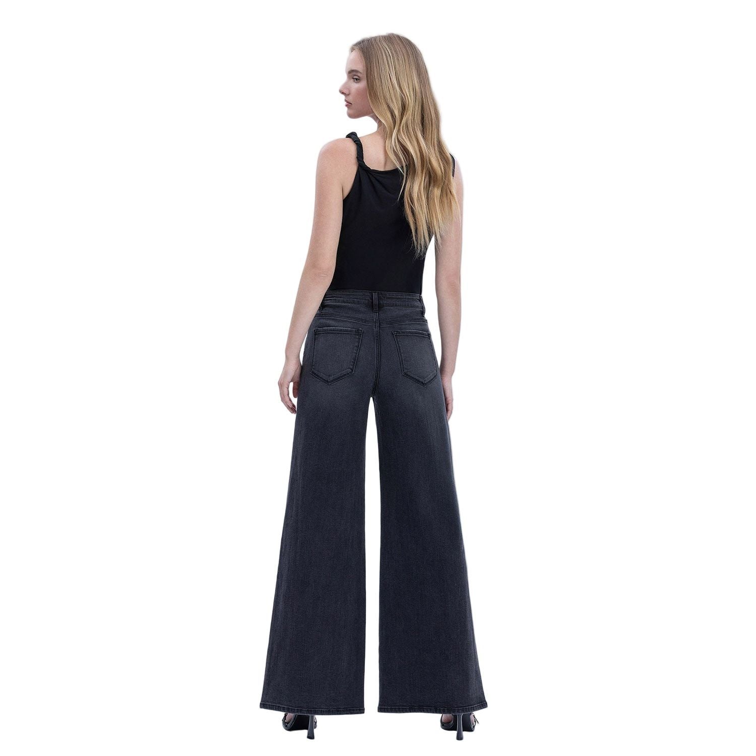Women's Super High Rise Full Length Palazzo Twist Jeans F6186