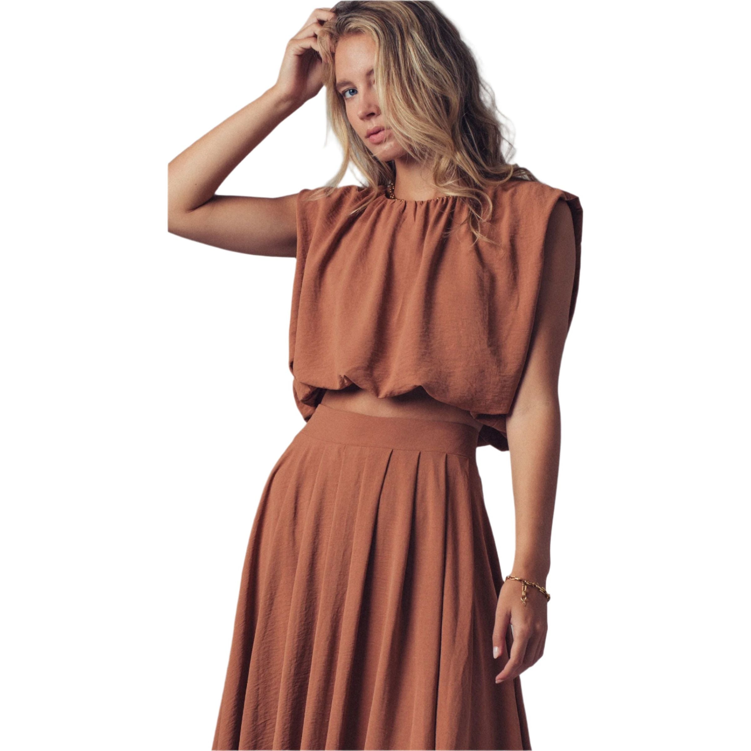 Women's Volume Sleeveless Tie Back Blouse 0069-1041 - Crazy House Western Wear