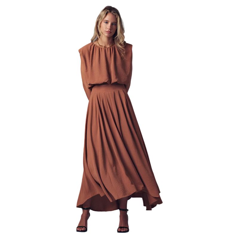 Women's Boho Maxi Skirt With Flowy Draped Design 0090-3919 - Crazy House Western Wear