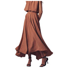 Women's Boho Maxi Skirt With Flowy Draped Design 0090-3919 - Crazy House Western Wear