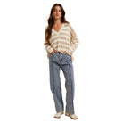 Women's Striped Lightweight Sweater WL25-11476 - Crazy House Western Wear