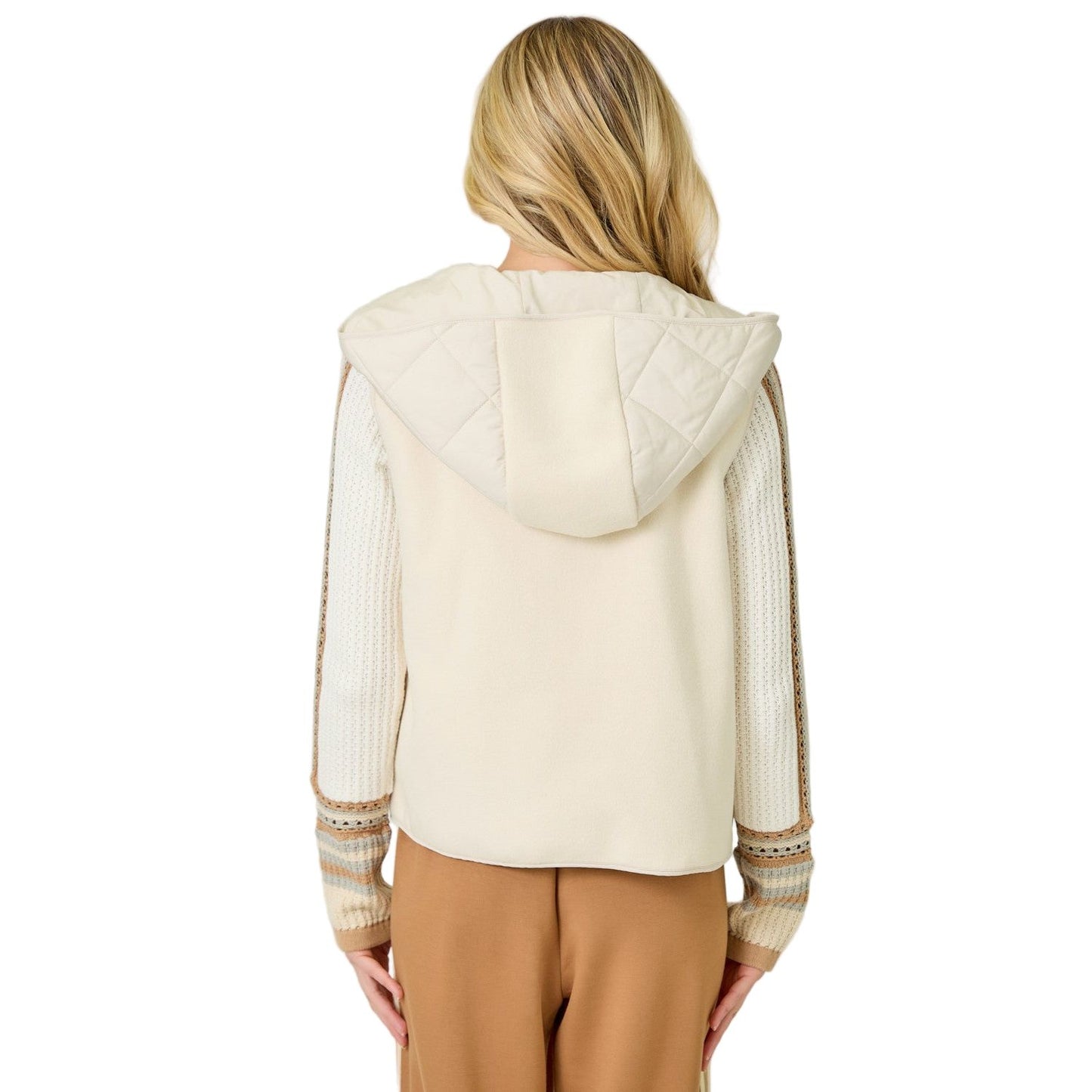 Women's Quilted Puffer Hoodie Vest 61144
