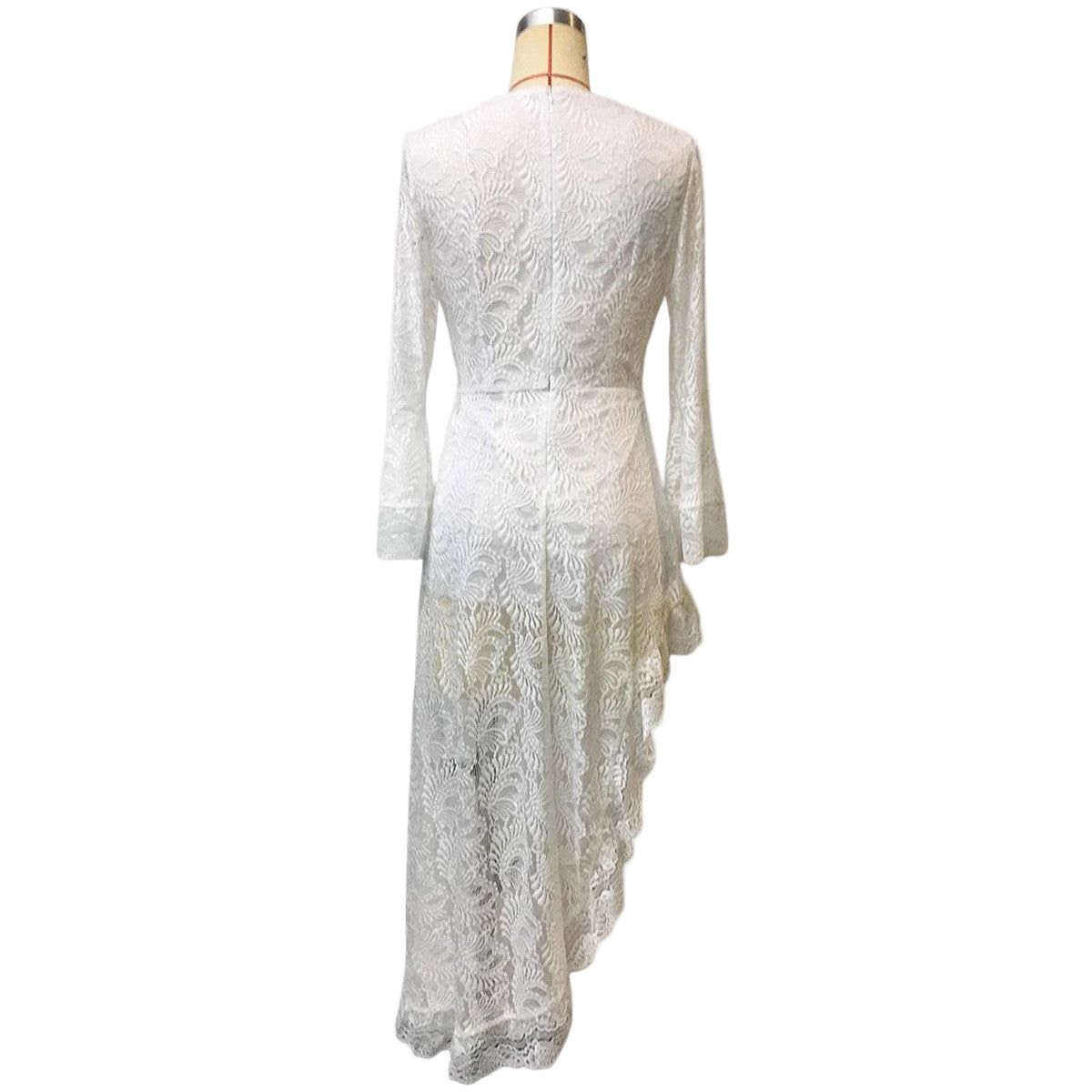 Women's Western Boho Lace V-neck Midi Dress DY507534