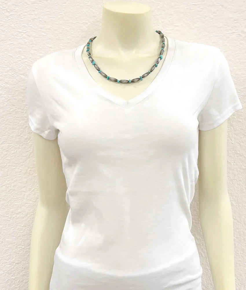 Women's Isac 18" Elongated Western Bead Necklace