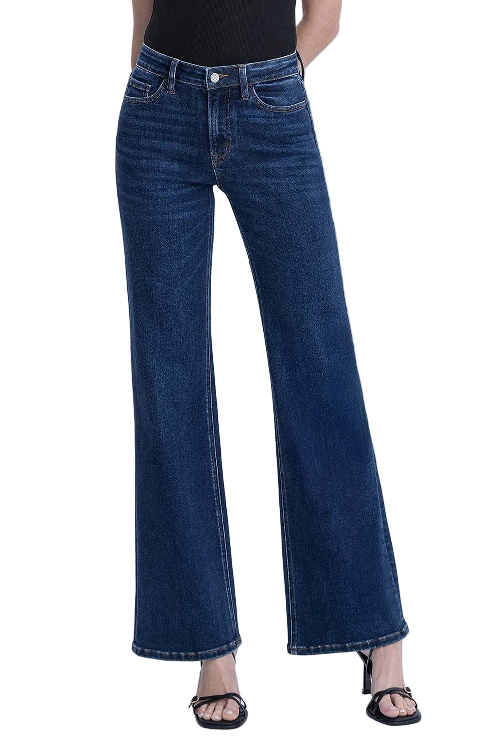 Vervet Women's High Rise Dark Wash Vintage Flare Jeans