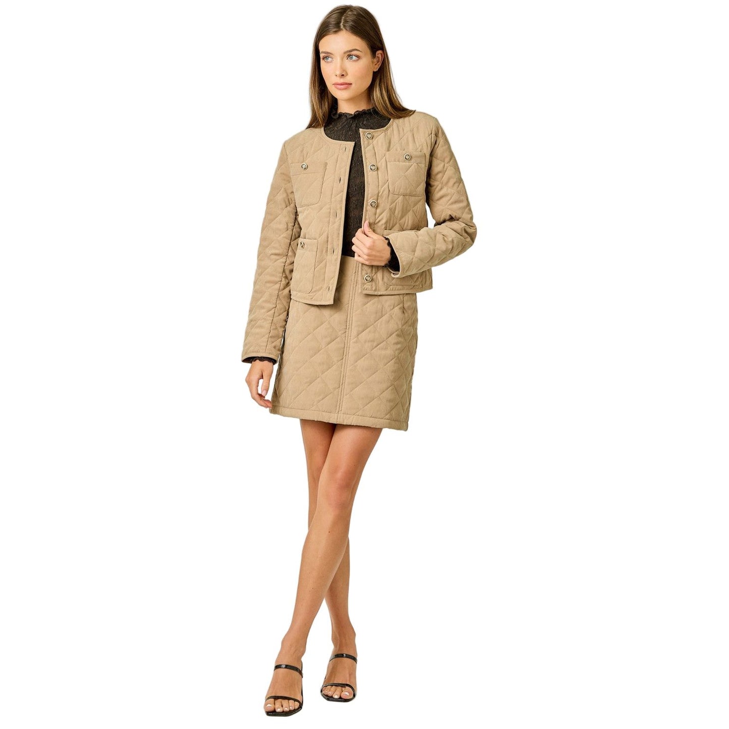 Women's Quilted Mini Skirt 61256