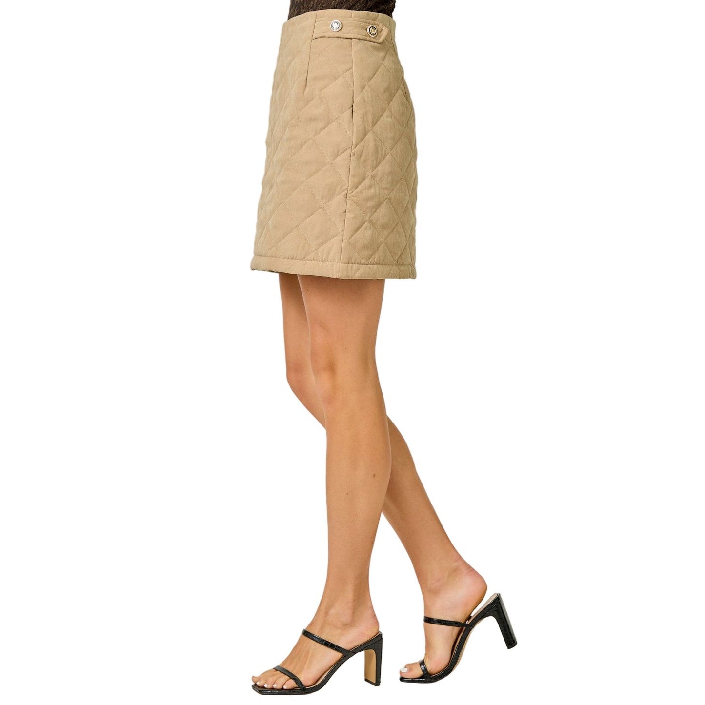 Women's Quilted Mini Skirt 61256
