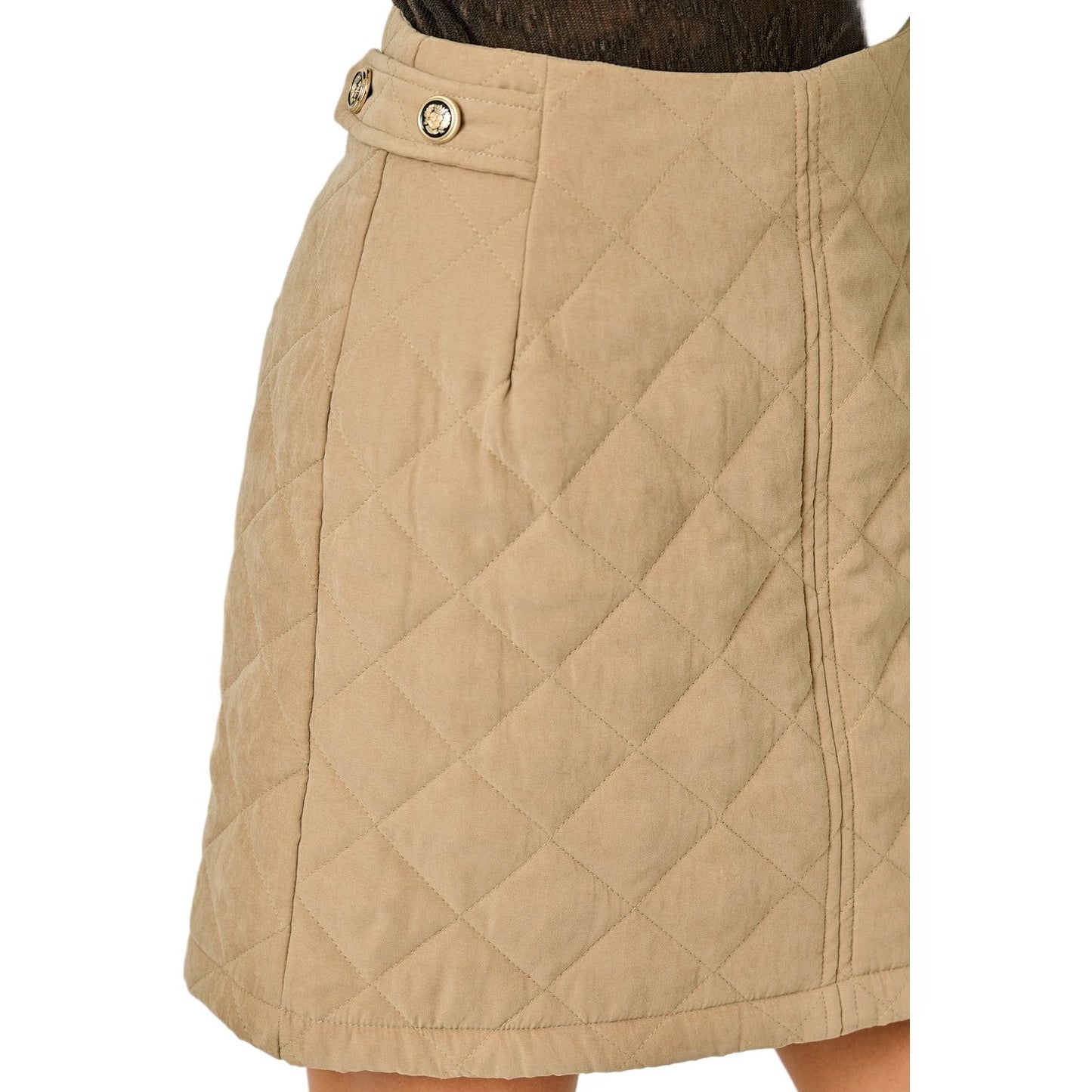 Women's Quilted Mini Skirt 61256