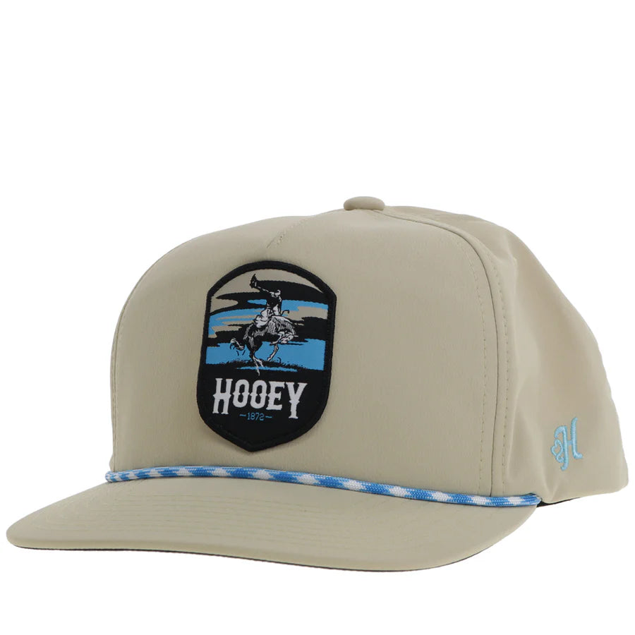 Men's Hooey "Cheyenne" Tan Hat With Blue and Black Patch 2444T-TN - Crazy House Western Wear