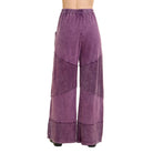 Women's Mineral Washed 2 tone Terry Wide-leg pants Purple HP6335P2