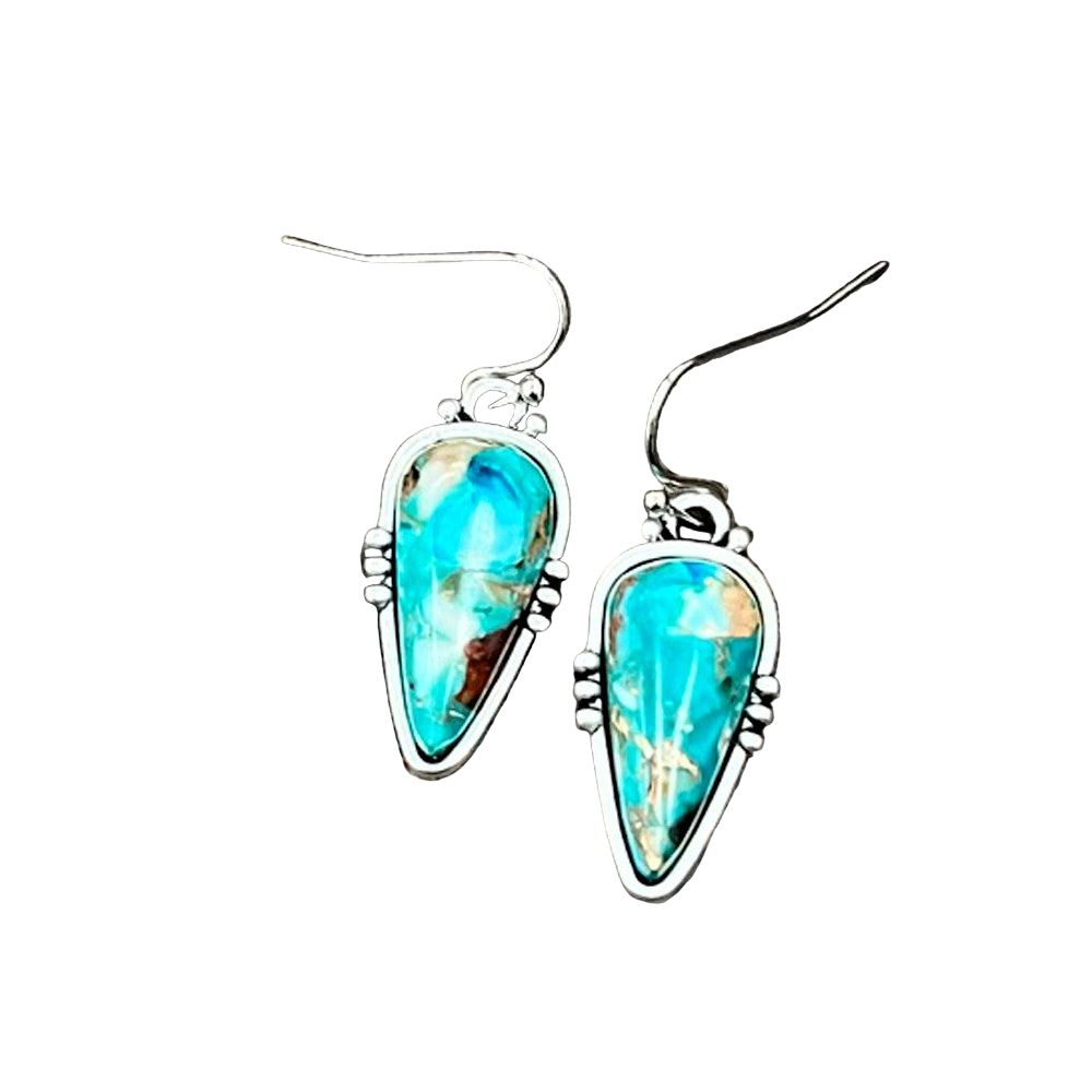 Women's Isac 1"  Long Arrowhead Gemstone Earrings