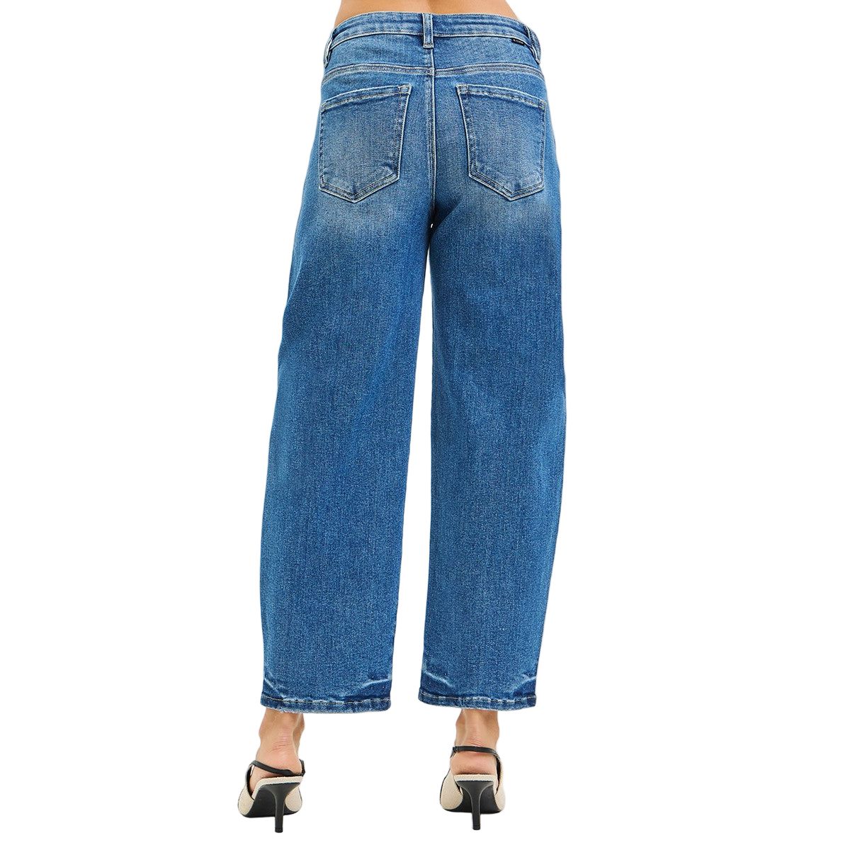 Women's Risen Slouchy Cropped Barrell Jeans PGC21419