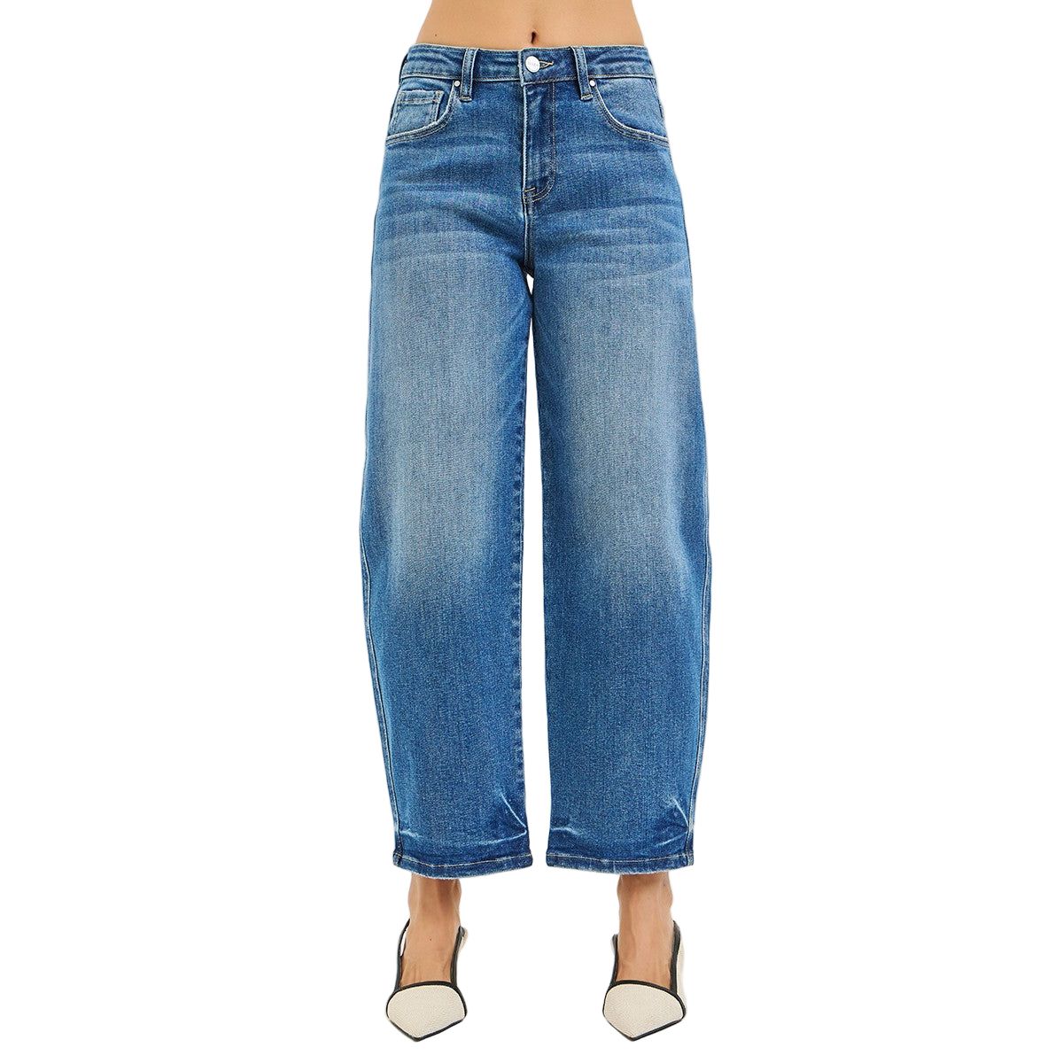 Women's Risen Slouchy Cropped Barrell Jeans PGC21419