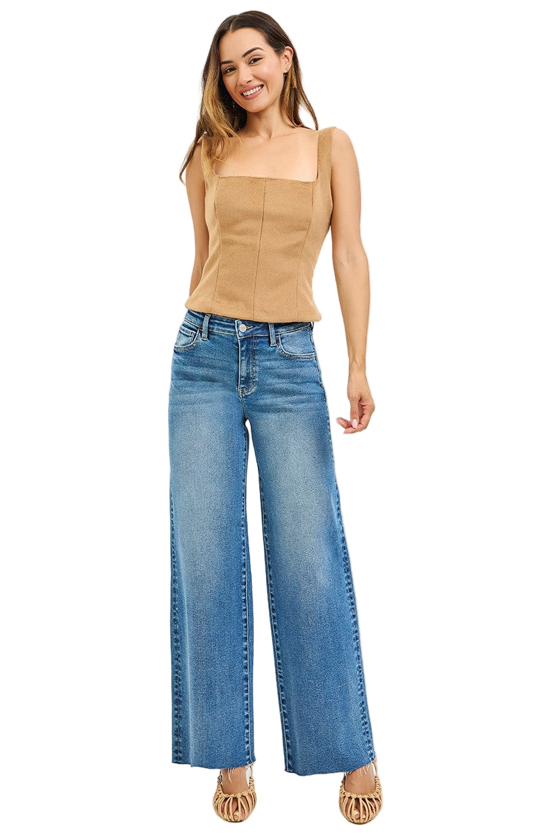 Women's Risen High Rise Wide Leg Jeans PW21600