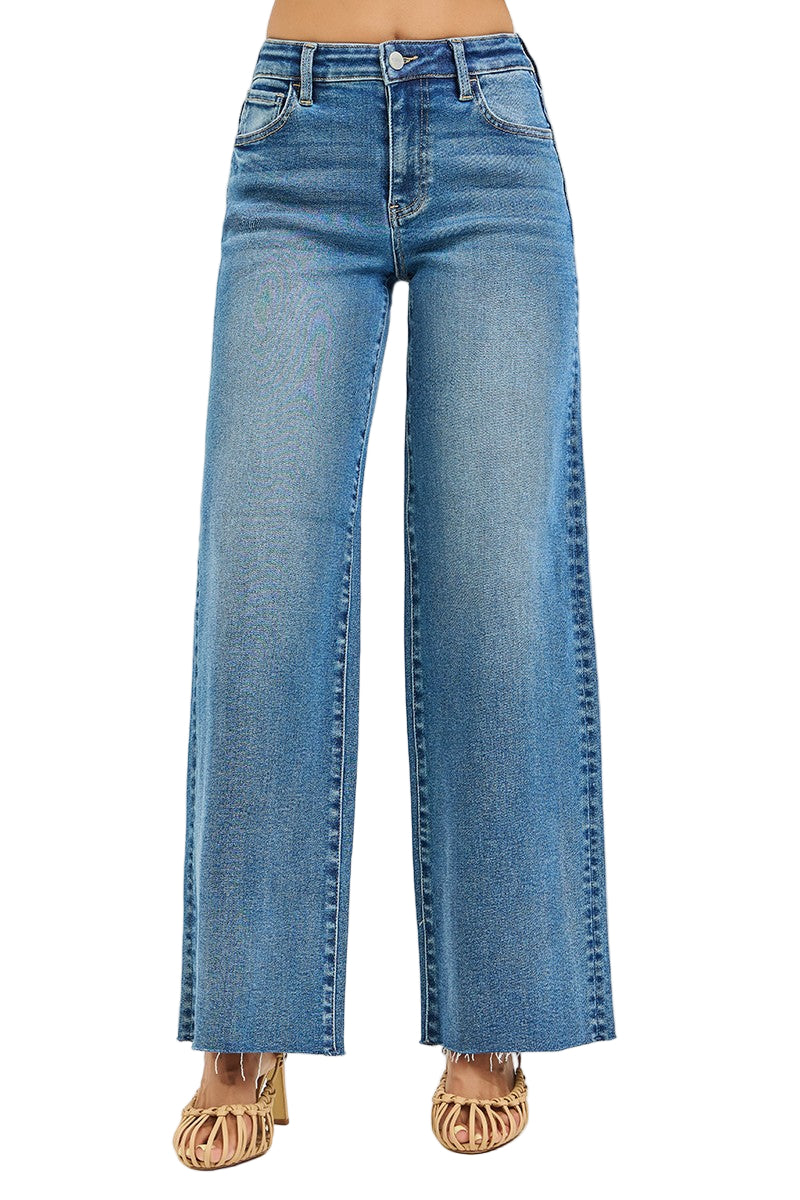 Women's Risen High Rise Wide Leg Jeans PW21600