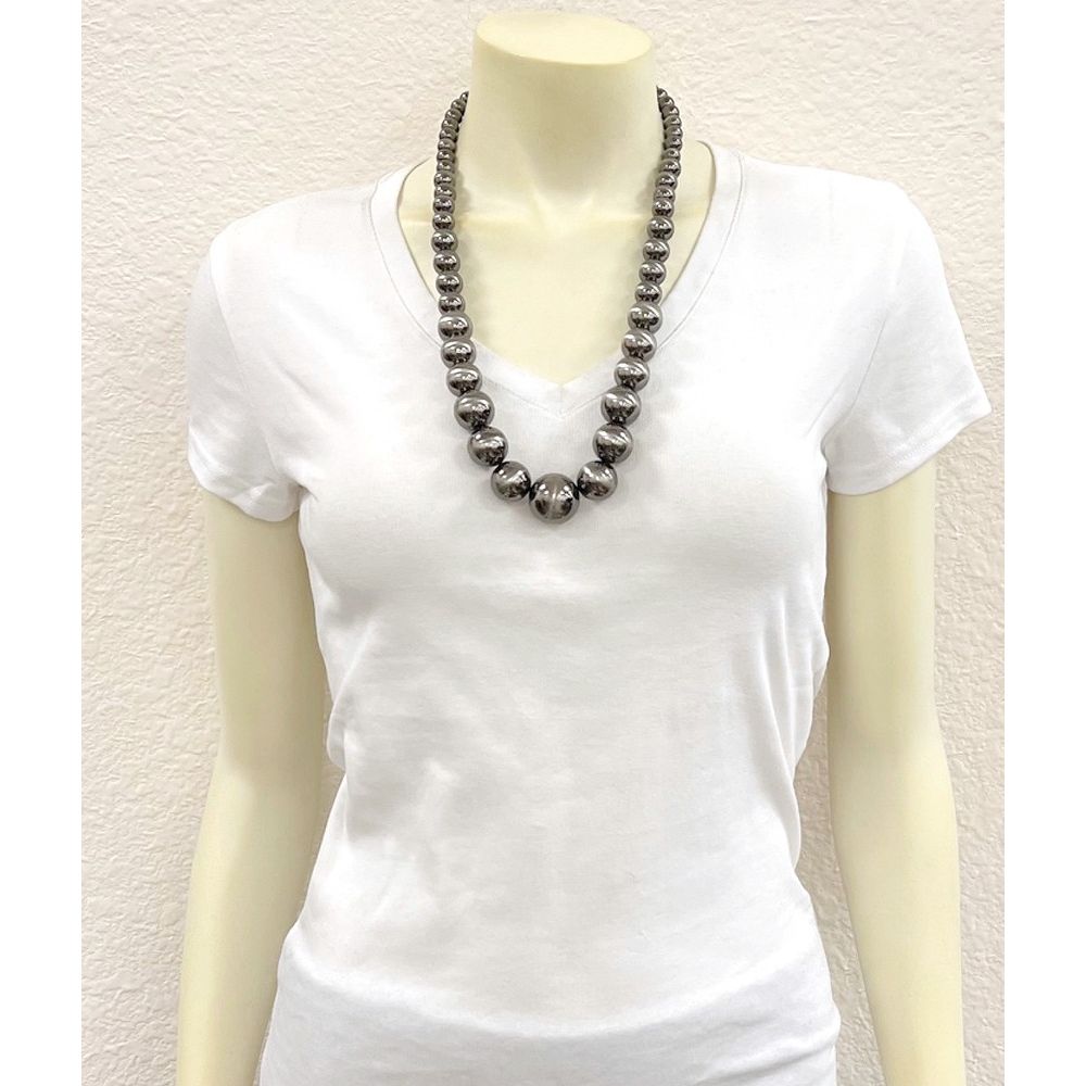 Women's Isac Handmade Very-big Graduated Polish Navajo Necklace