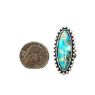 Women's Isac 1.5" Long Brass Adjustable Band Gemstone Ring