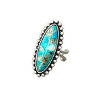 Women's Isac 1.5" Long Brass Adjustable Band Gemstone Ring