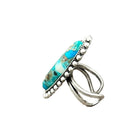Women's Isac 1.5" Long Brass Adjustable Band Gemstone Ring