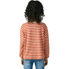 Girls Contrast Band Stitch Detail Striped Knit Top GY9726