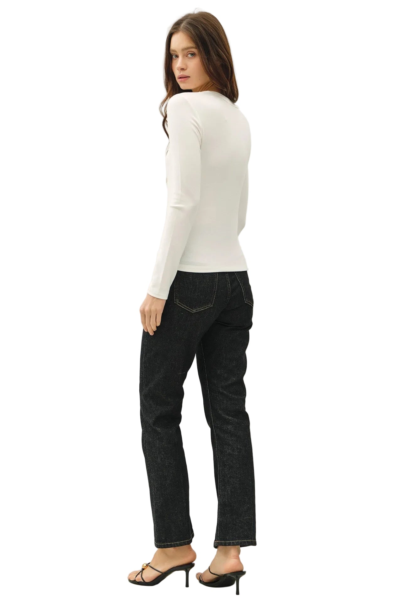 Be Cool Women's Soft Jersey U Neck Long Sleeve Shirt