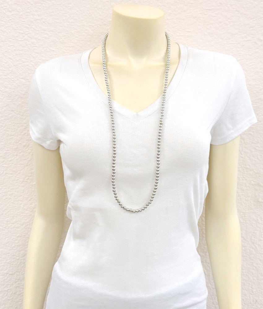Women's Isac Western Silver-Tone Bead Necklace 739706