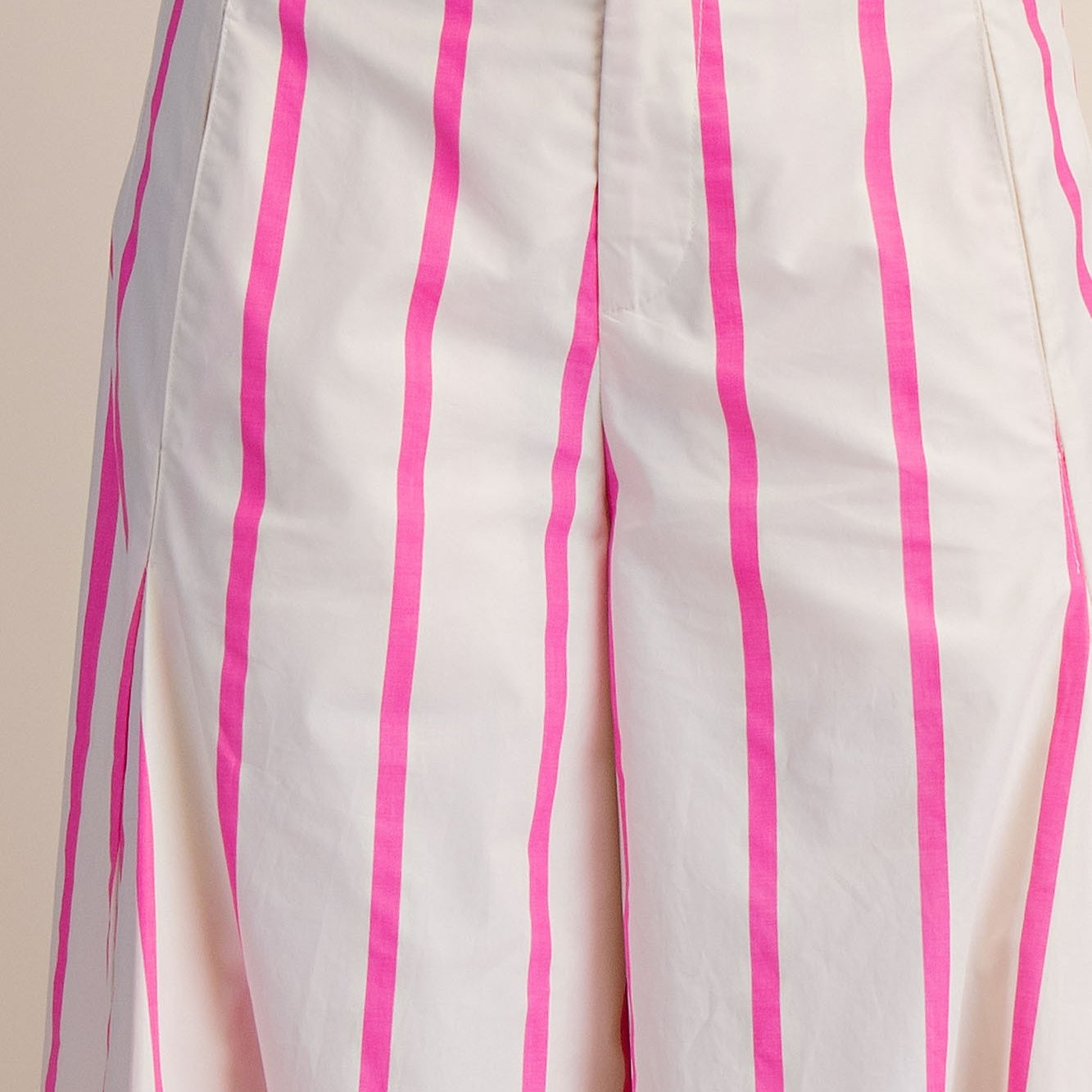 Women's Glam Hot Pink High Waist Wide-Leg Pop Color Stripe Pants P9126