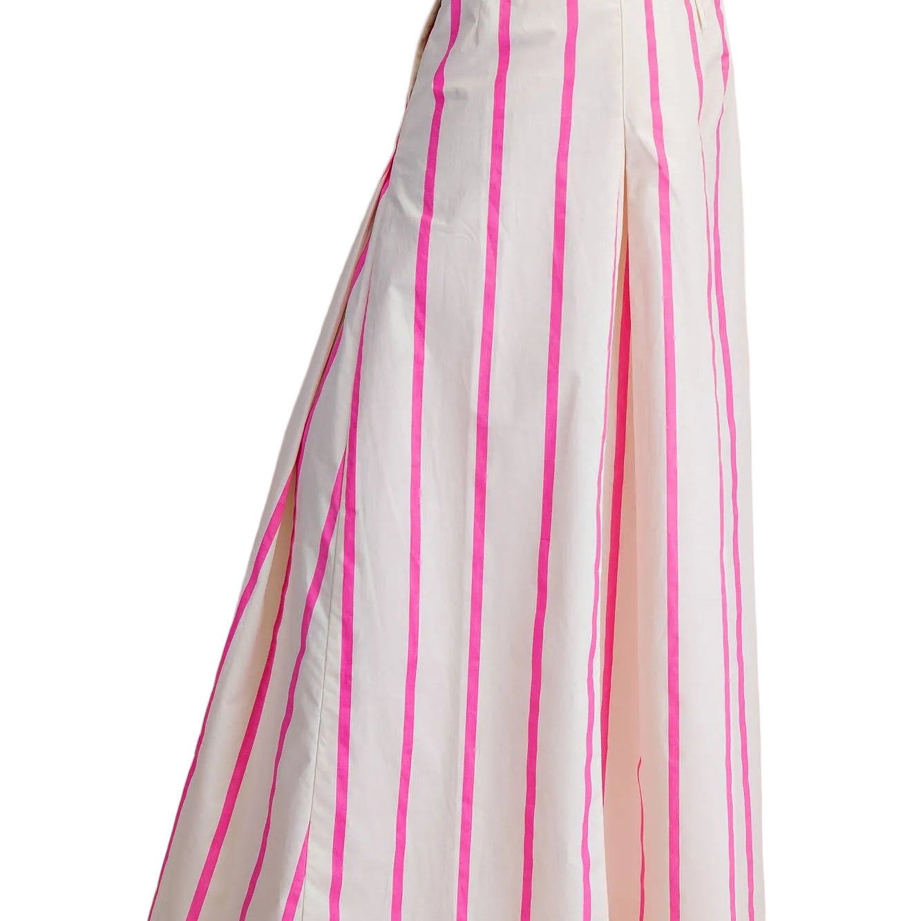 Women's Glam Hot Pink High Waist Wide-Leg Pop Color Stripe Pants P9126