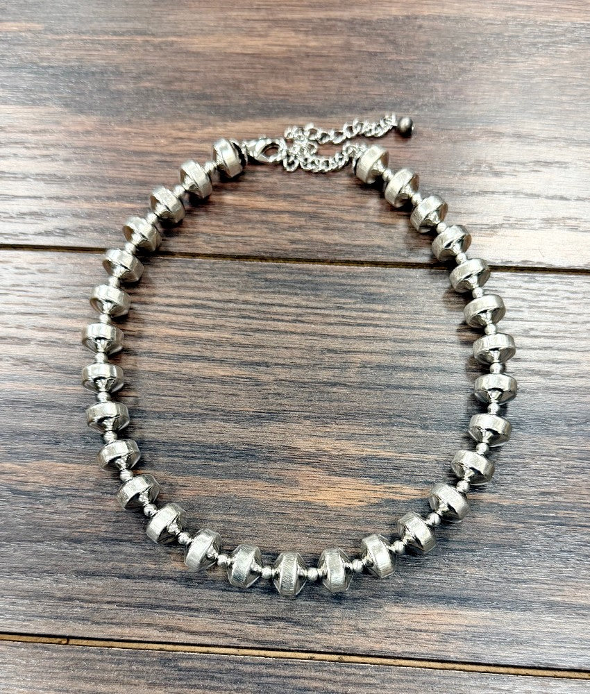 Women's Isac 15" Handmade Silver Navajo Necklace 739741