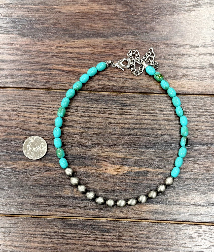 Women's Isac 15" Handmade 10mm Oval Navajo Necklace 739744