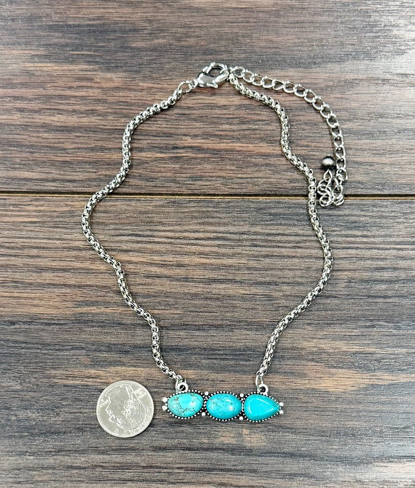Women's Isac 15" Western Turquoise Necklace 739774