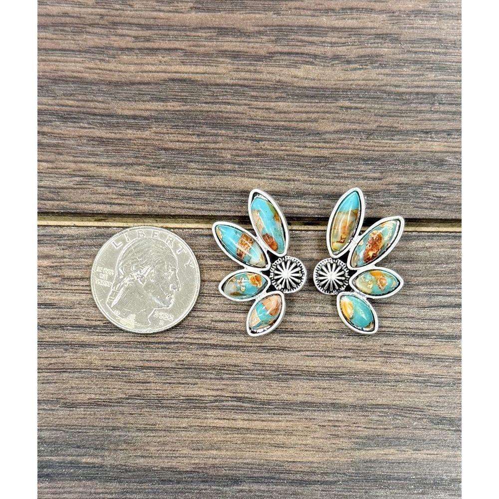 Women's Isac 1.2" Western Gemstone Stud Earrings 726651