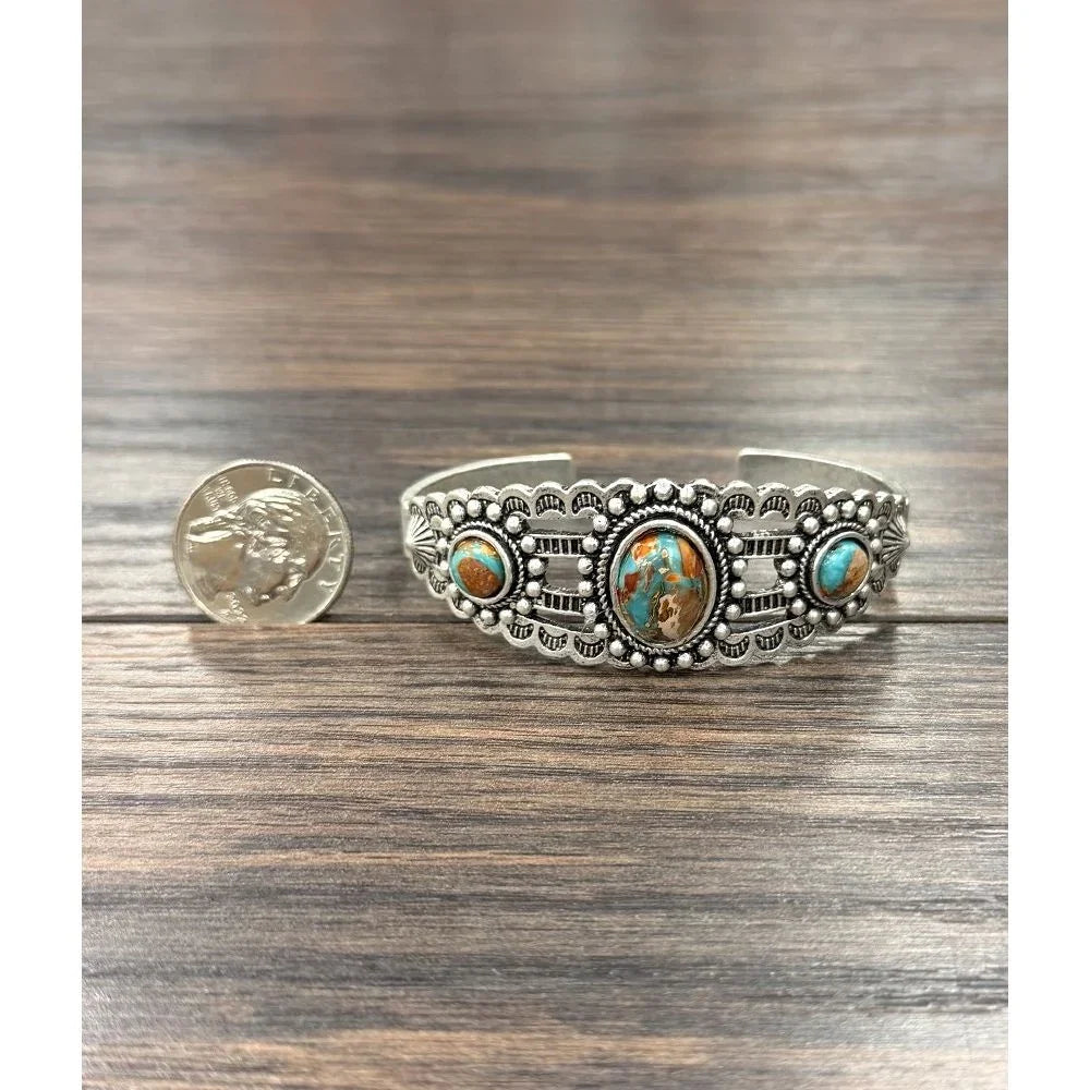Women's Isac Western Gemstone Cuff Bracelet 711697