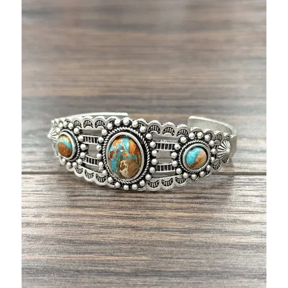 Women's Isac Western Gemstone Cuff Bracelet 711697