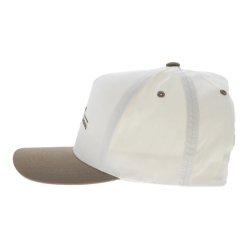Hooey Men's Cream/Brown Mark Out 5-Panel Full Surround Snapback Cap 2601T-CRBR