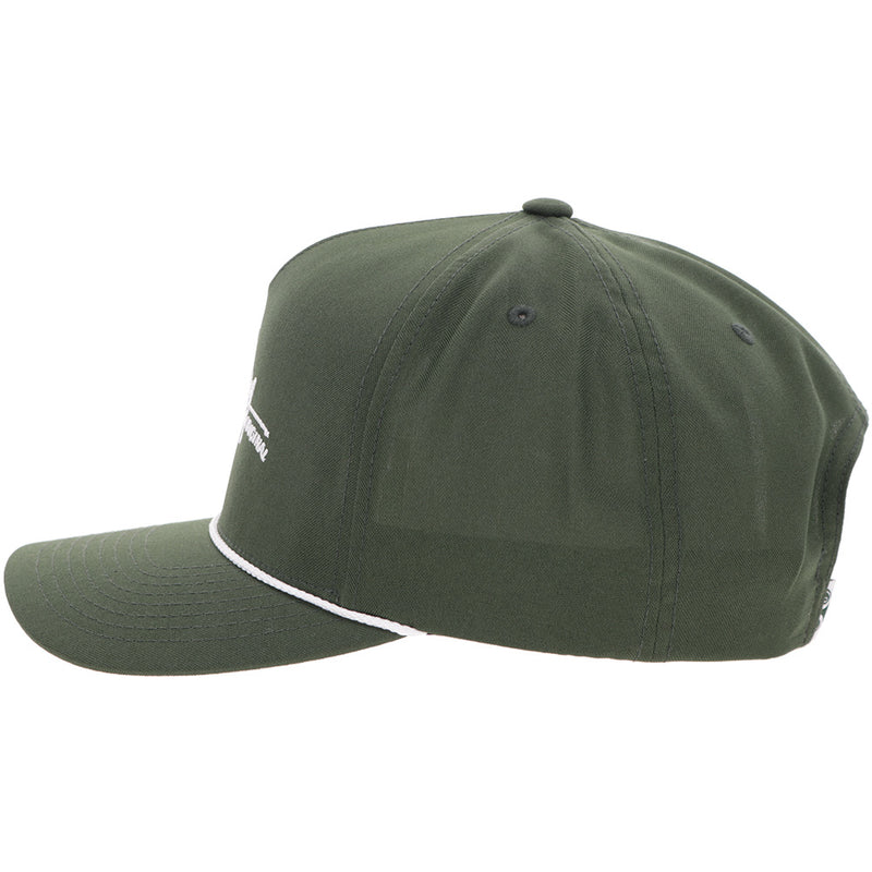 Men's Hooey "Mark Out" Cap Green with White Stitching 2601T-GR