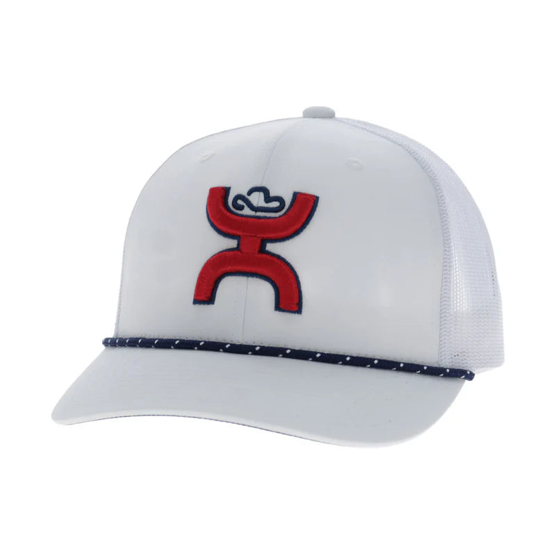Men's Hooey "Sterling" Hat White with Red Hooey Logo 2606T-WH