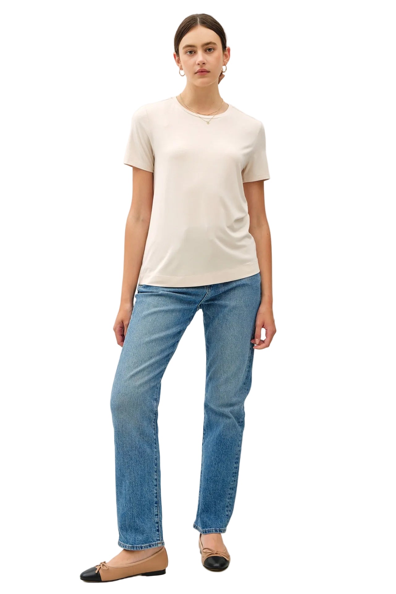 Be Cool Women's Bamboo/Modal Basic Round Neck T-shirt