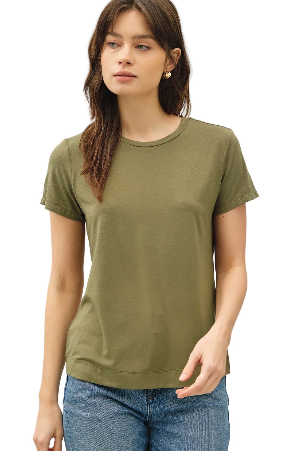 Be Cool Women's Bamboo/Modal Basic Round Neck T-shirt