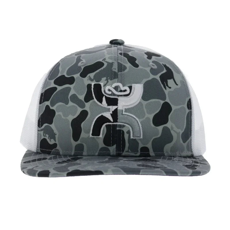 Hooey Men's Camo/White Texican 6-Panel Trucker Snapback 2620T-CAWH