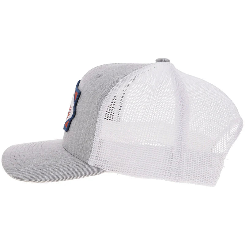Men's Hooey Gray and White "Diamond" Hooey Cap 2622T-GYWH